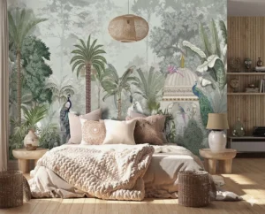 HD photorealistic wallpaper for living room feature wall in Dwarka Delhi – by Dzire Decor